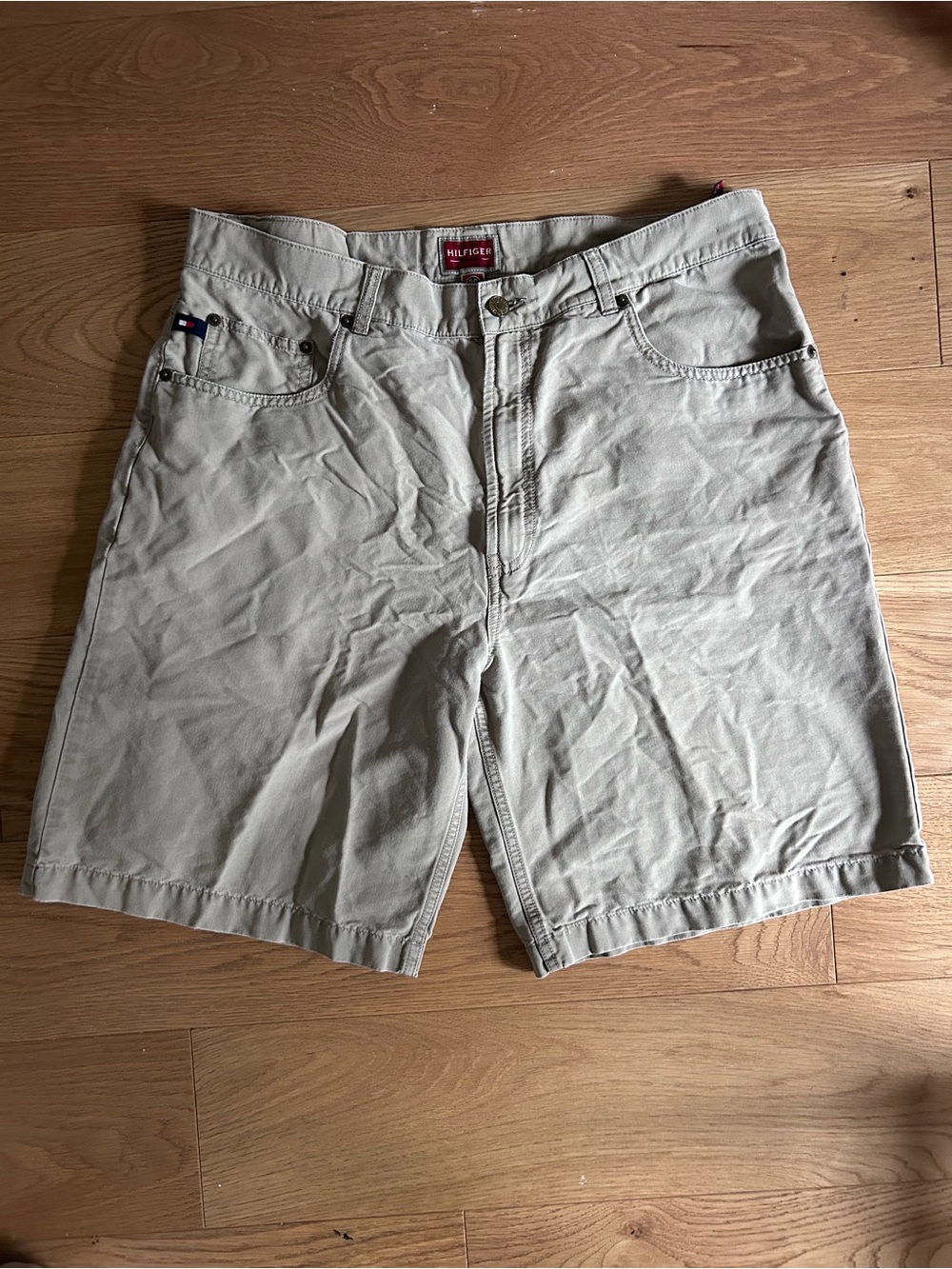 Tommy Hilfiger Men's Light Khaki Flat Front Shorts